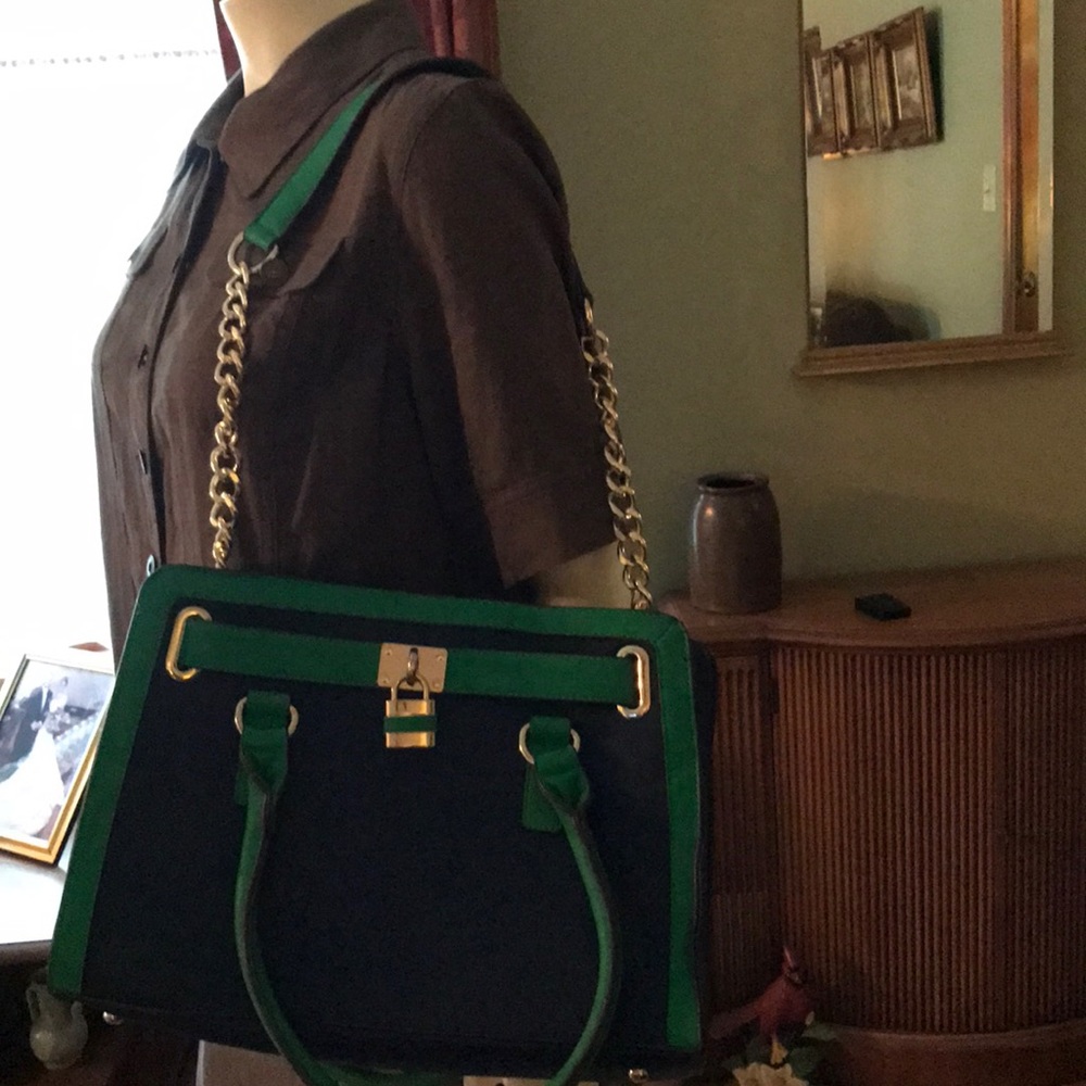 Charming Charlie’s blue and green purse